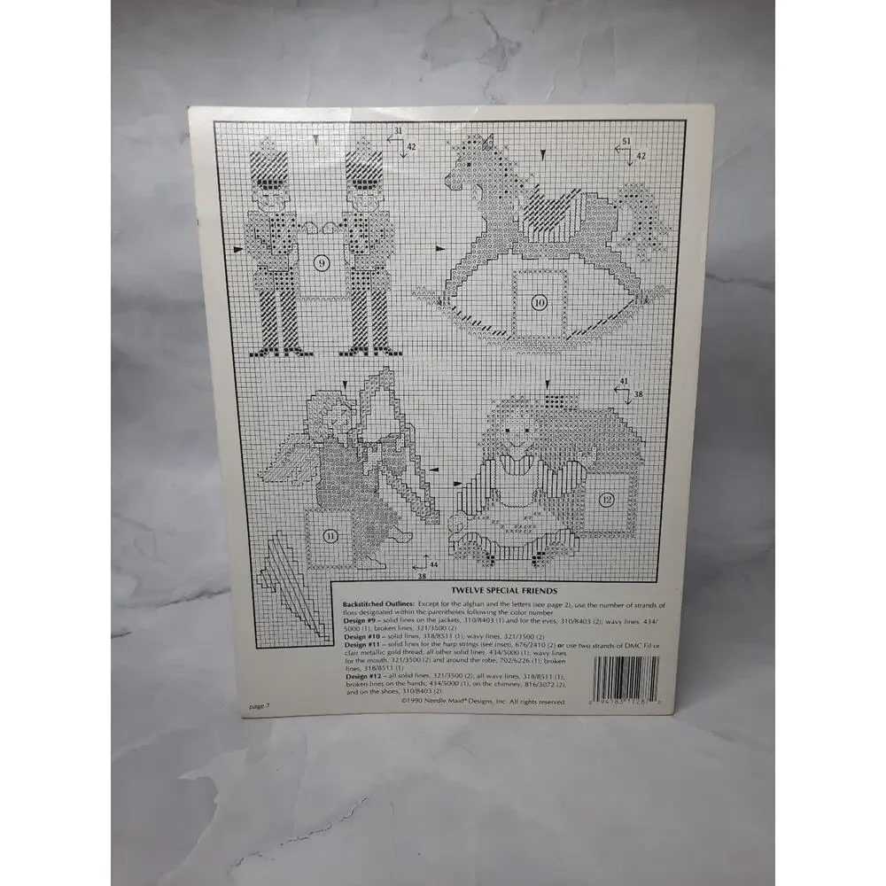 Needle Maid Designs Cross Stitch Leaflet Sleeping Santa and Special Friends